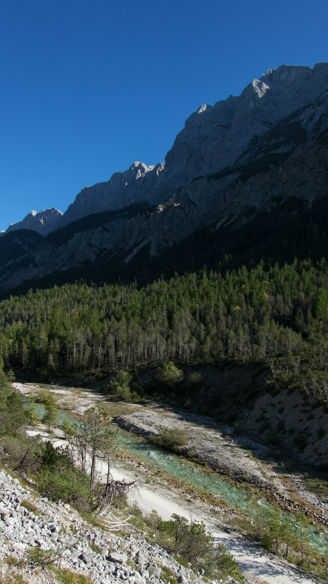 polluted alpine river